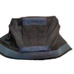 ceinture lombaire réalisée sur mesure en jeans et élastique