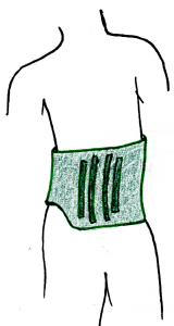 dessin ceinture lombaire sur mesure